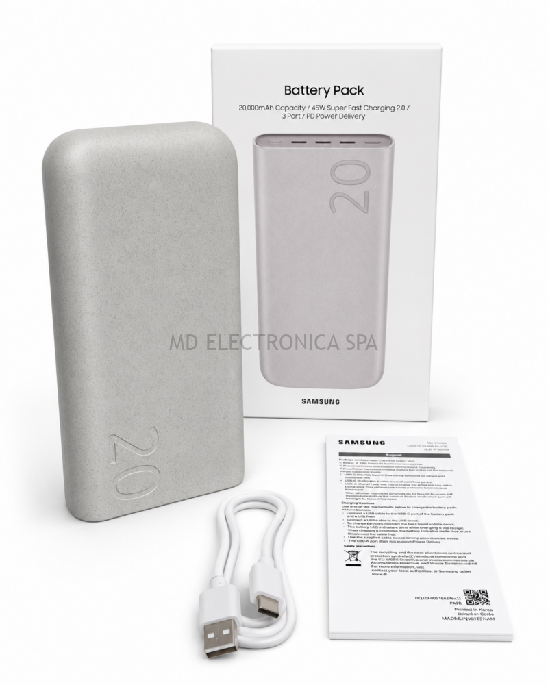 Batería Externa 20.000 mAh 45W