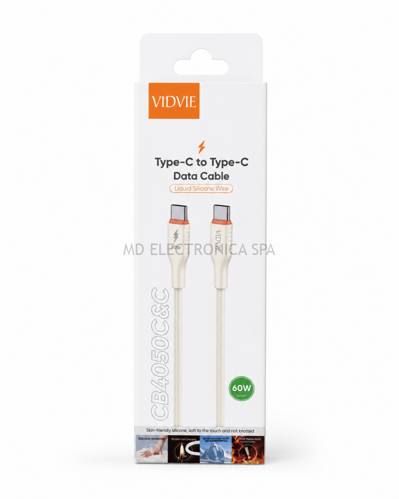 Cable Vidvie USB-C a USB-C 60W