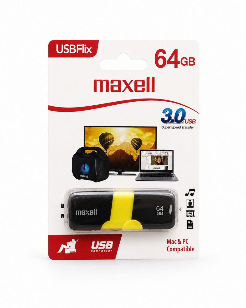 Pendrive Maxell USB 3.0 de 64 GB