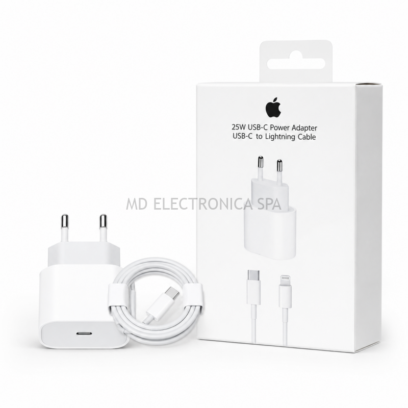 🔌 Cargador 25W USB-C + Cable USB-C a Lightning