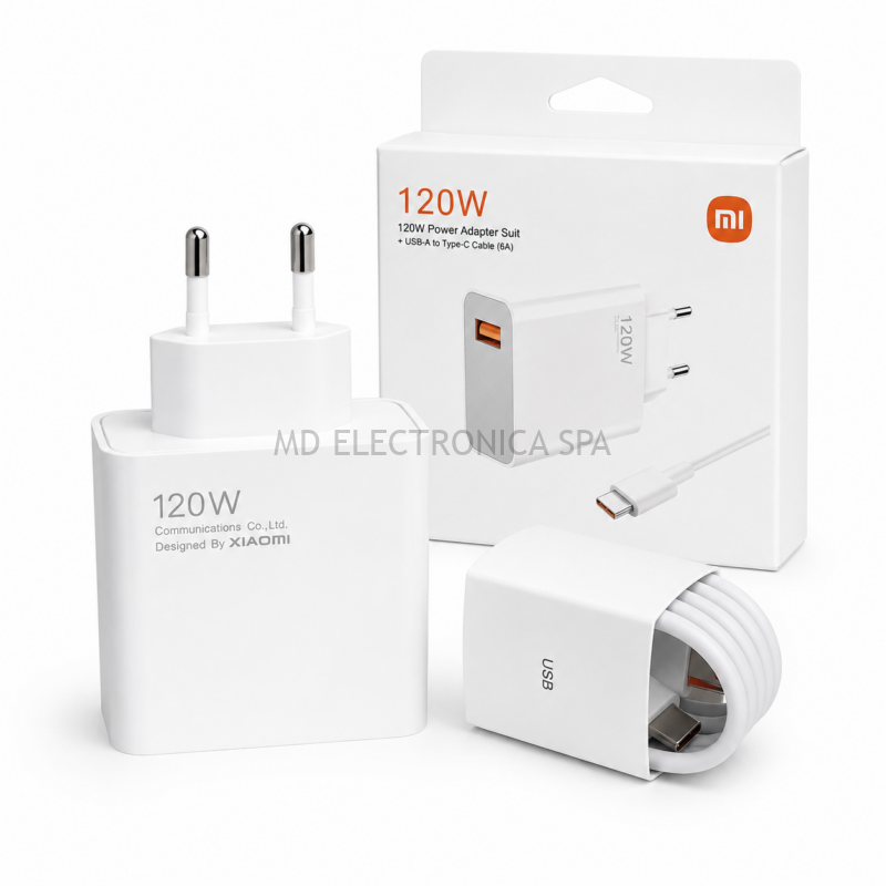 🔌Cargador 120W USB-A + Cable USB-A a USB-C